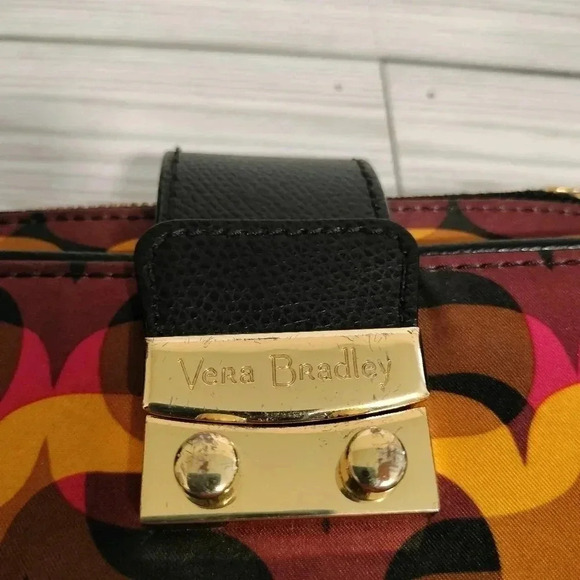 Vera Bradley Abstract Pattern Bifold Wallet Zipper Multiple Pockets Slots - Picture 2 of 7